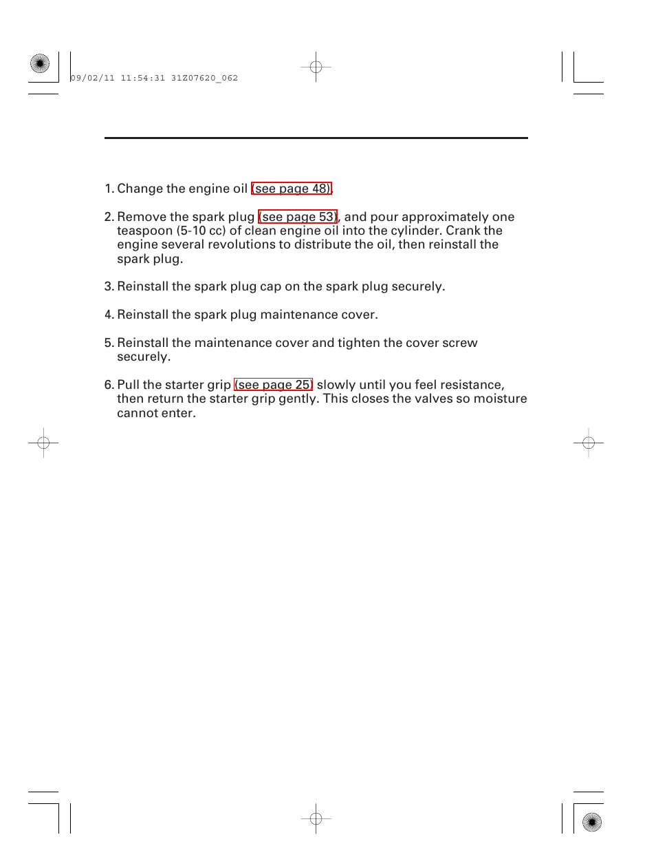 Engine oil, 61 storage | HONDA EU2000i User Manual | Page 63 / 96