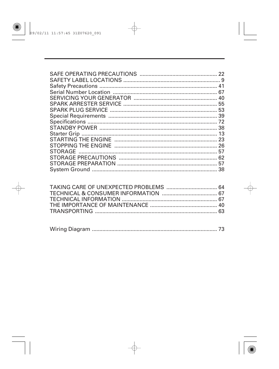 90 index | HONDA EU2000i User Manual | Page 92 / 96