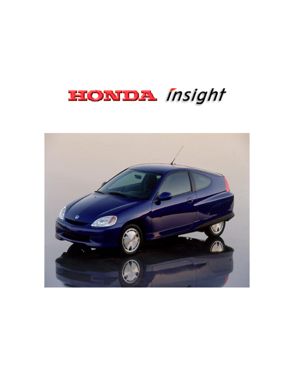 HONDA Insight User Manual | 93 pages