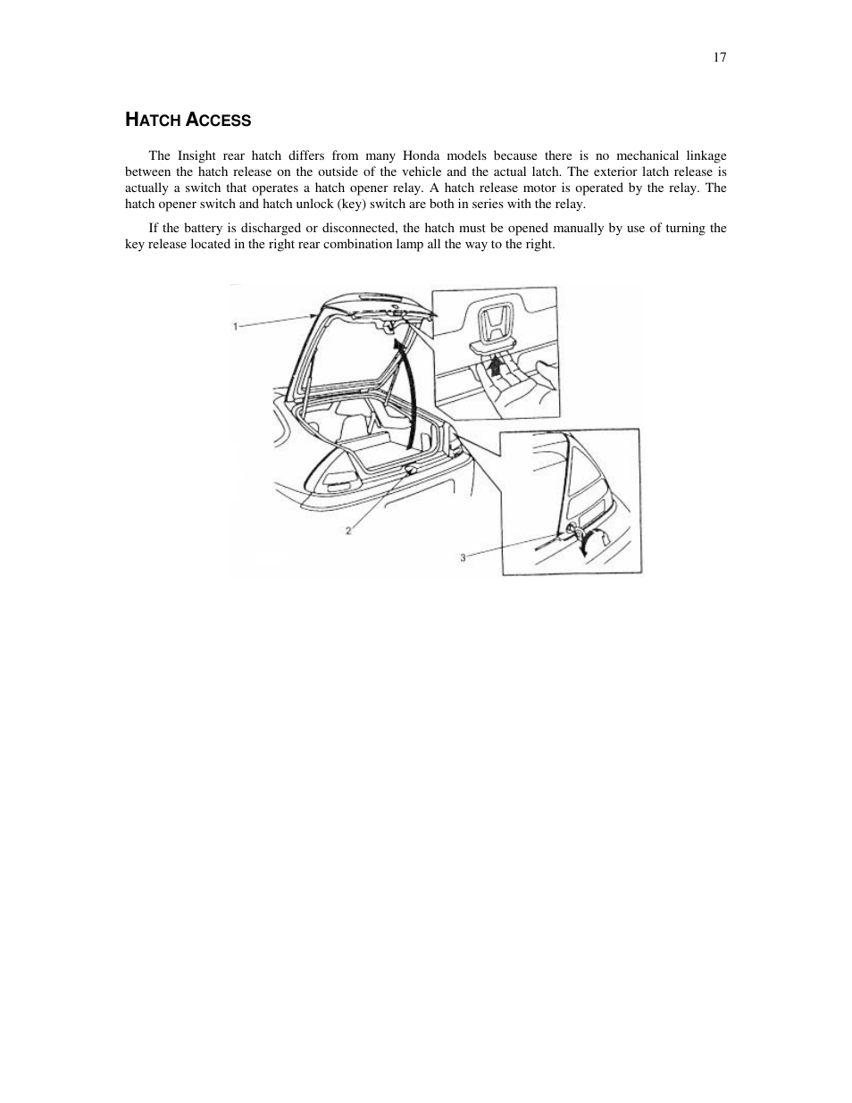 Atch, Ccess | HONDA Insight User Manual | Page 17 / 93