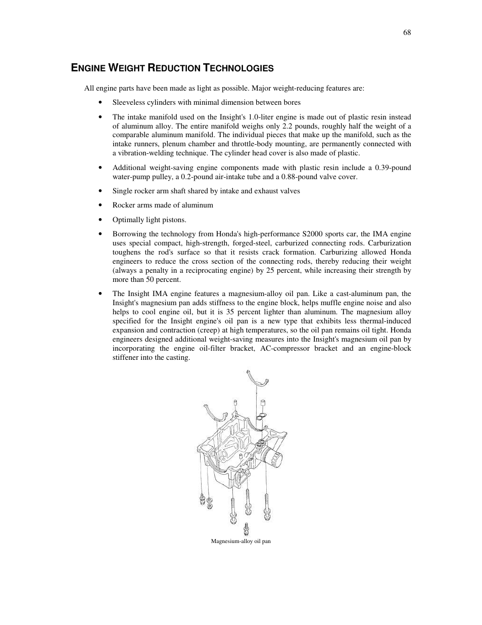 Ngine, Eight, Eduction | Echnologies | HONDA Insight User Manual | Page 68 / 93