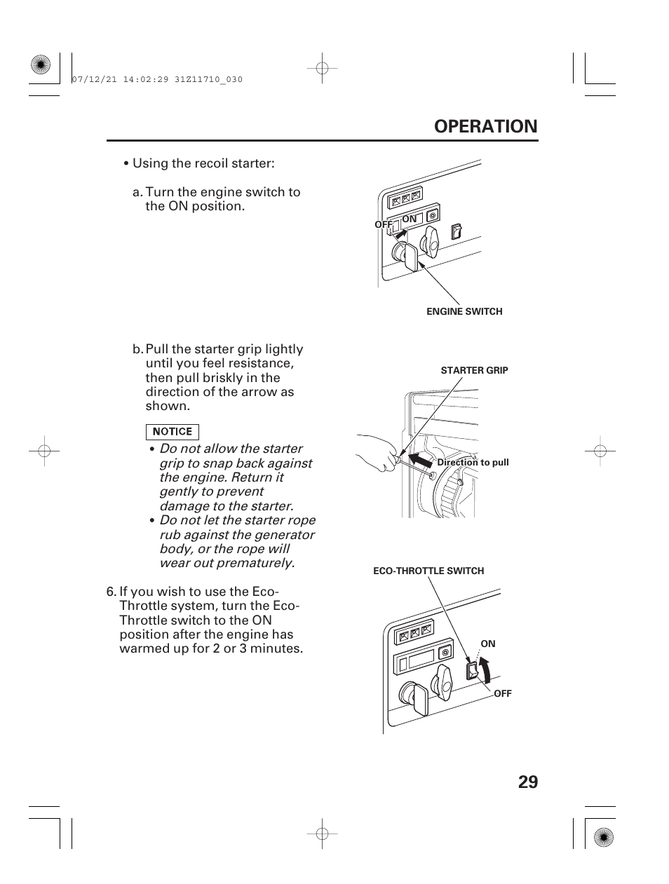 29 operation, A. b. 6 | HONDA EM5000is User Manual | Page 31 / 104