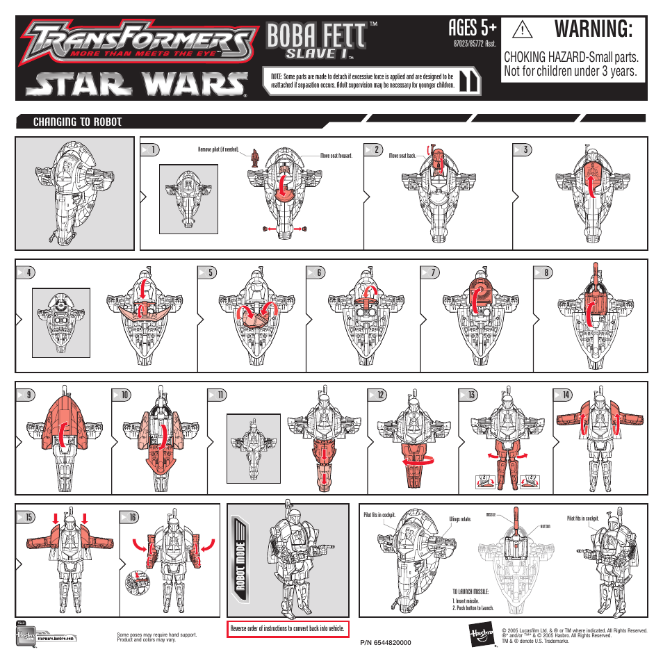 Hasbro BOBA FETT 6544820000 User Manual | 1 page