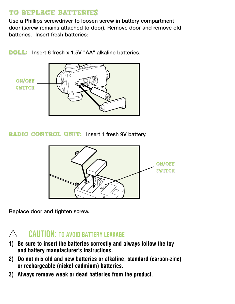 Caution | Hasbro 73801 User Manual | Page 2 / 4