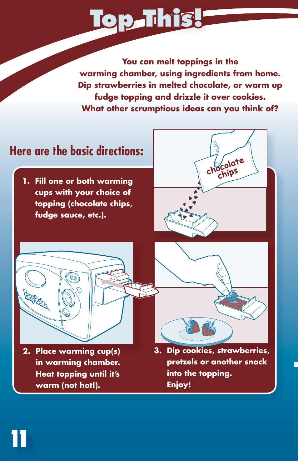 Top this, Here are the basic directions | Hasbro 35229 User Manual | Page 11 / 12