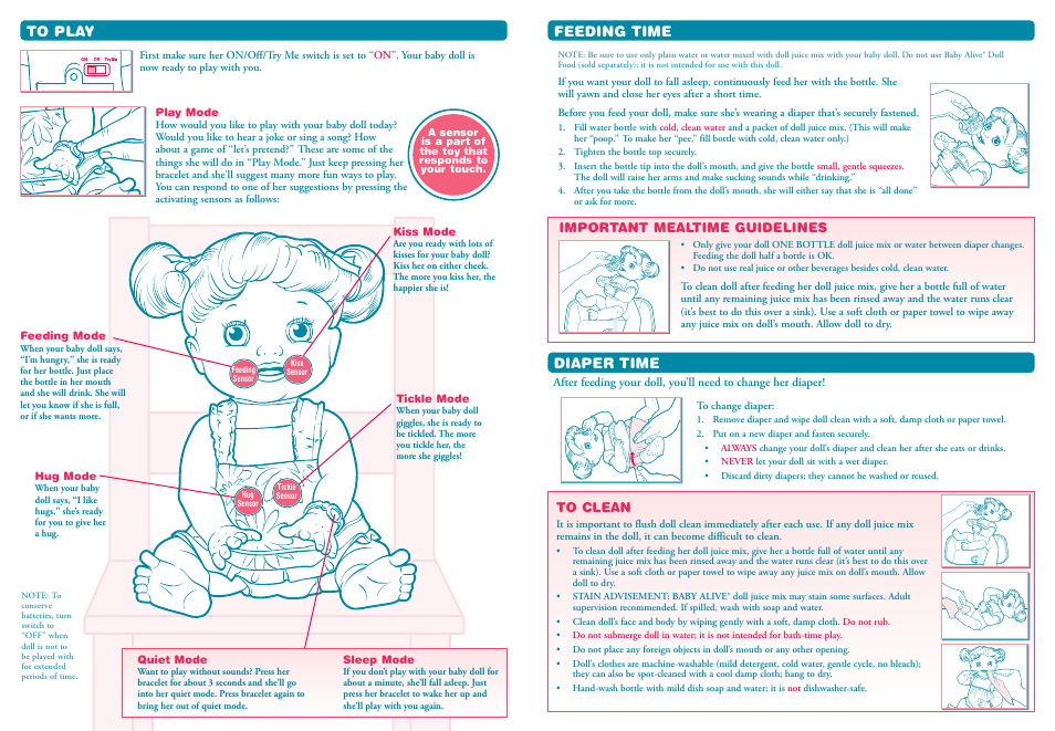 Hasbro Baby Alive 19321 PN 7035000000 User Manual | Page 2 / 2