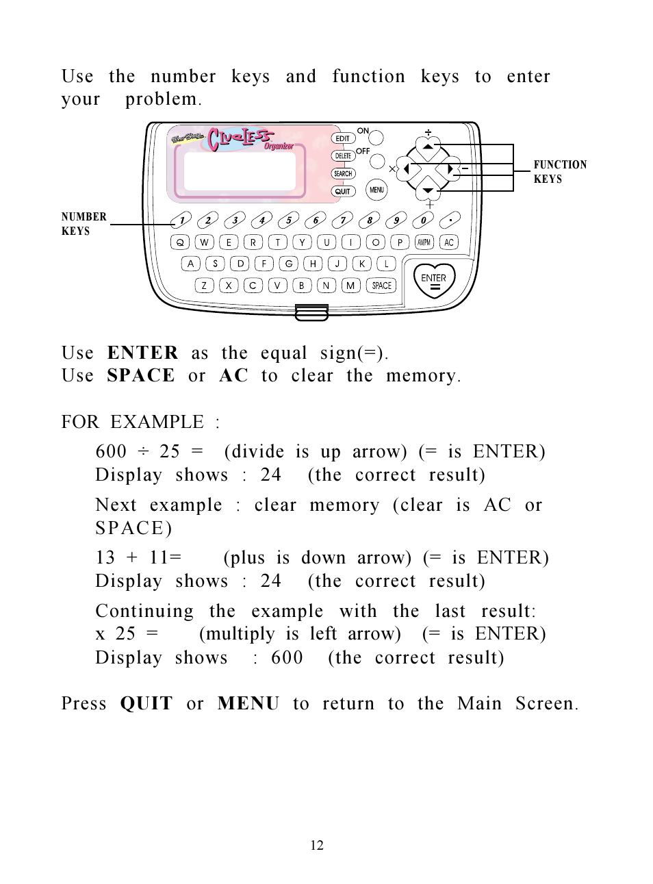 Hasbro Clueless Organizer 71-533 User Manual | Page 12 / 26