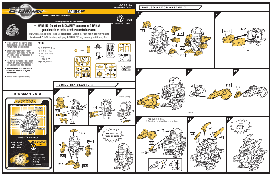 Hasbro B Daman Bakuso 98055 User Manual | 2 pages