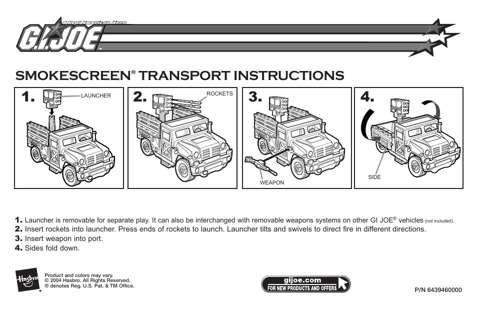 Smokescreen, Transport instructions | Hasbro Smokescreen Transport with Beachhead 55636/60101 User Manual | Page 2 / 2