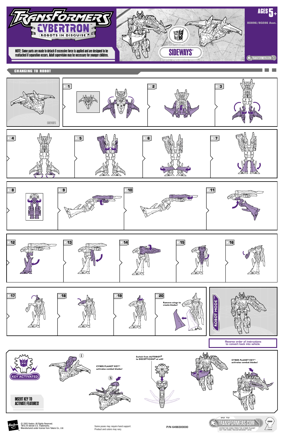 Hasbro 80896 User Manual | 1 page