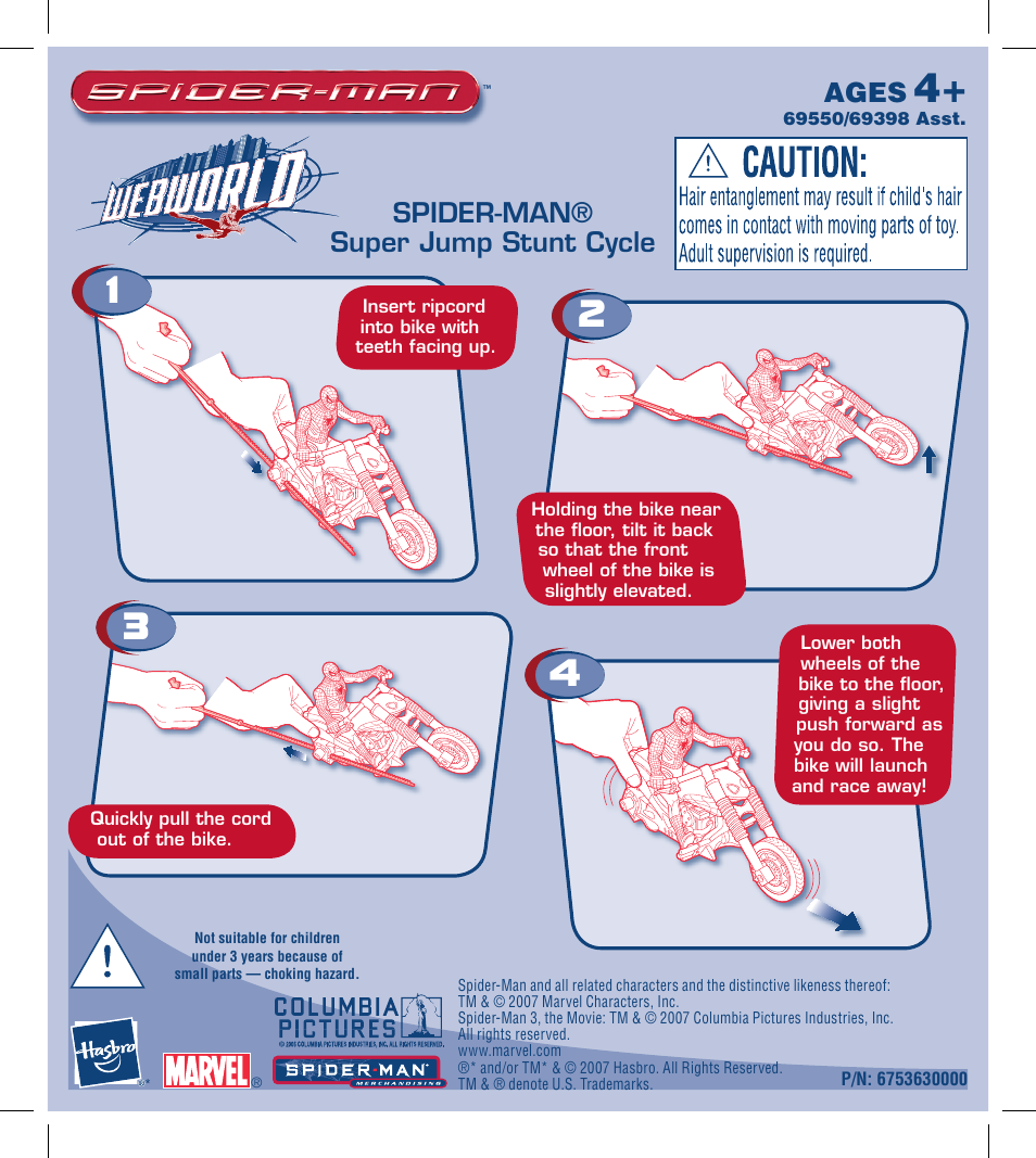 Hasbro 69550/69398 User Manual | 1 page
