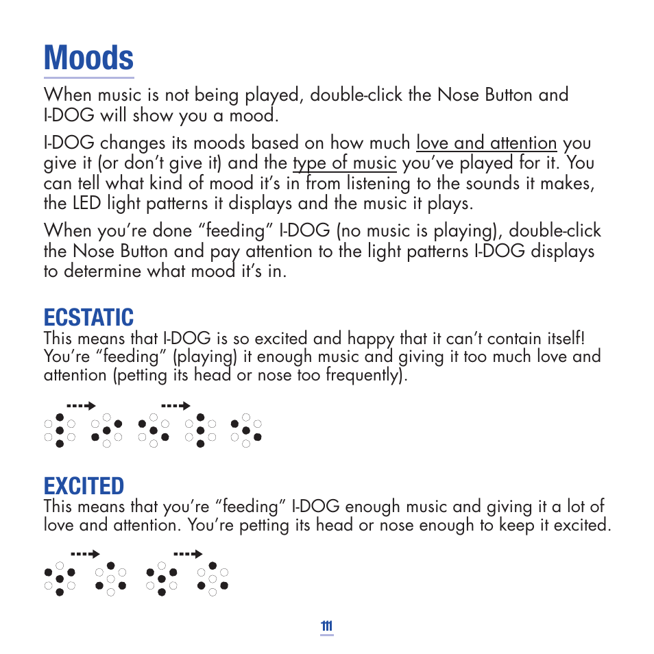 Moods, Ecstatic, Excited | Hasbro 75024 User Manual | Page 12 / 16