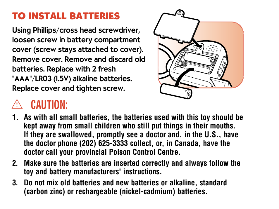 Caution | Hasbro 06591 User Manual | Page 2 / 4