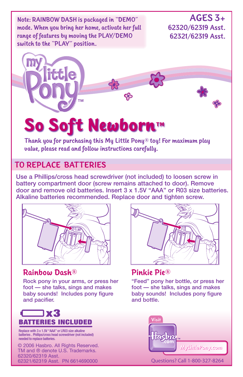Hasbro MY LITTLE PONY 62320 User Manual | 2 pages