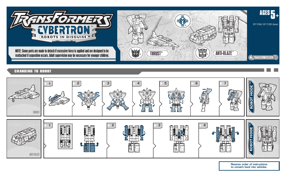 Hasbro Anti-blaze 81194 User Manual | 2 pages