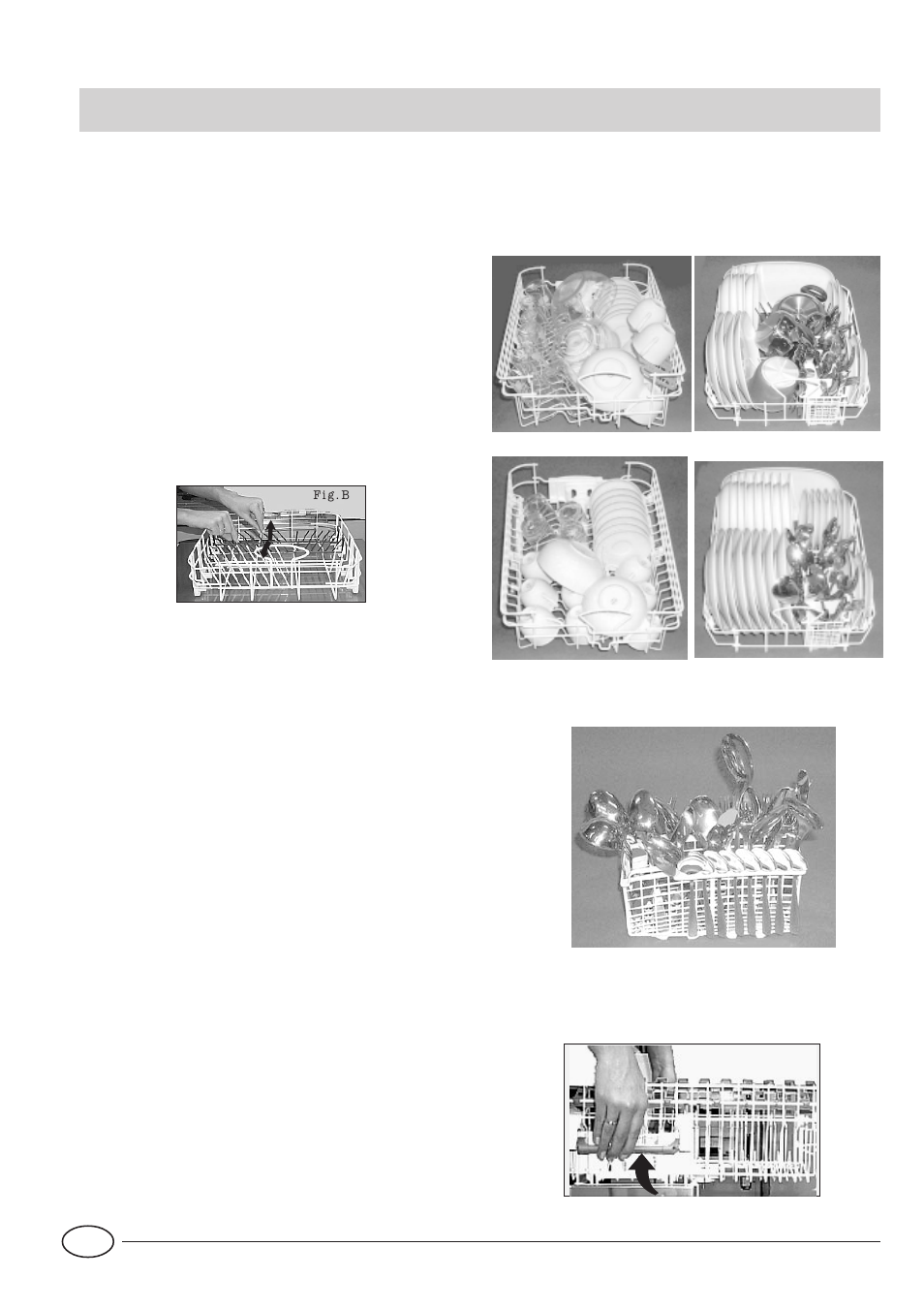 Loading the dishwasher | Indesit IDE 44 EU User Manual | Page 18 / 80