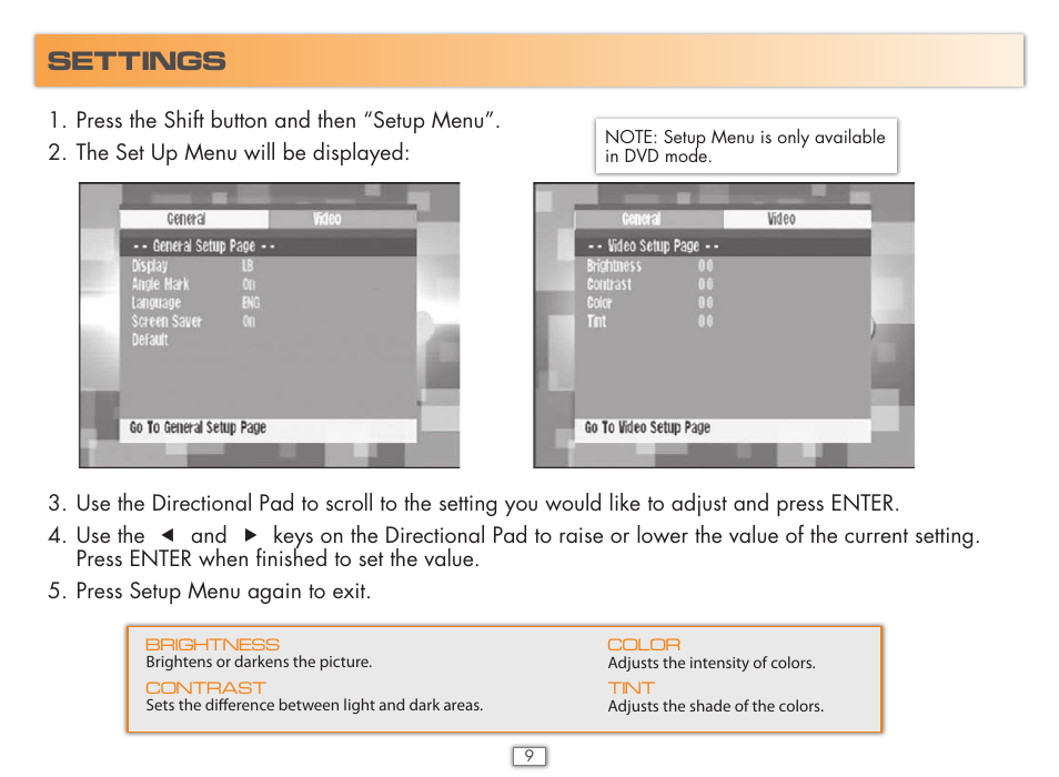 Settings | Hasbro 75052 User Manual | Page 10 / 16