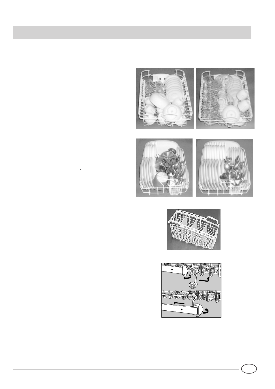 Rangement des couverts | Indesit IDL 40 EU User Manual | Page 28 / 76