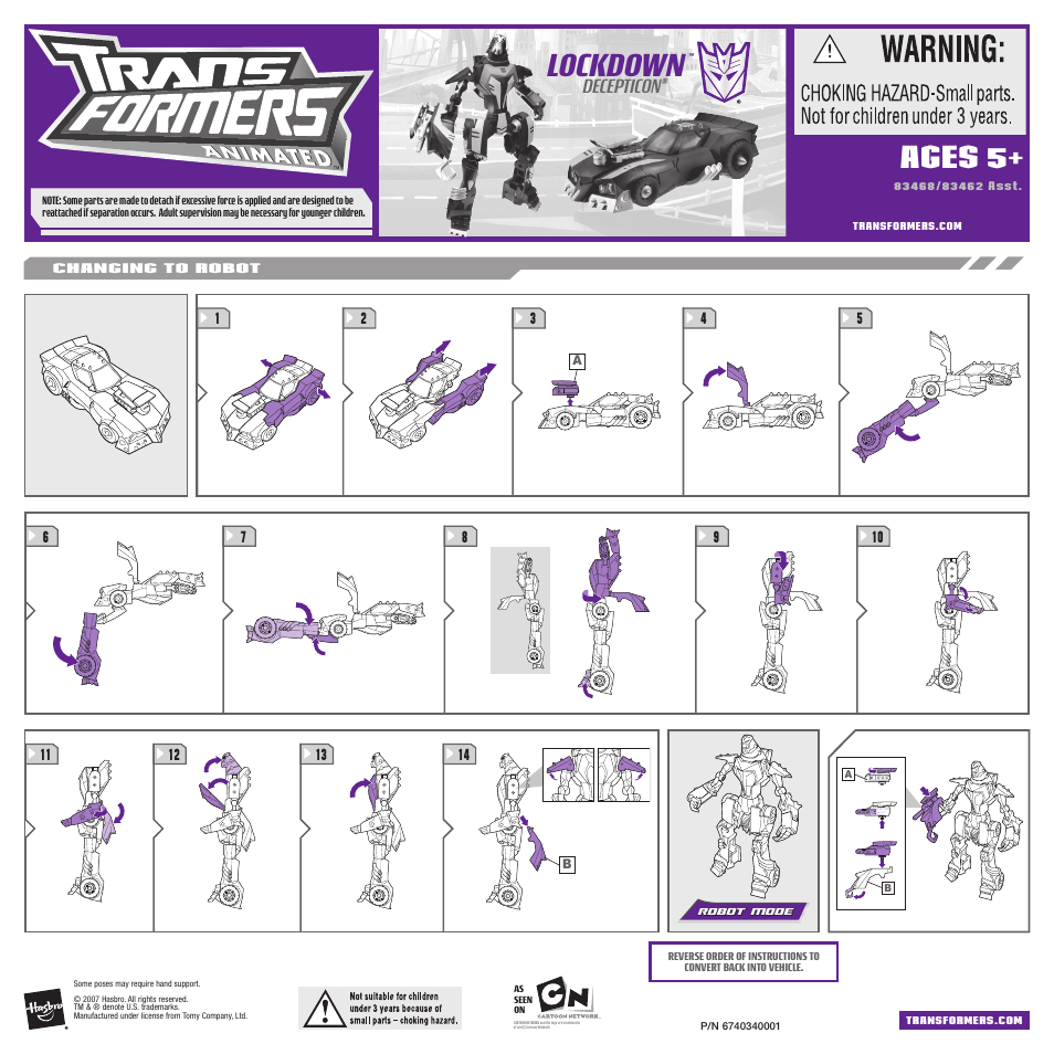 Hasbro 6740340001 User Manual | 1 page