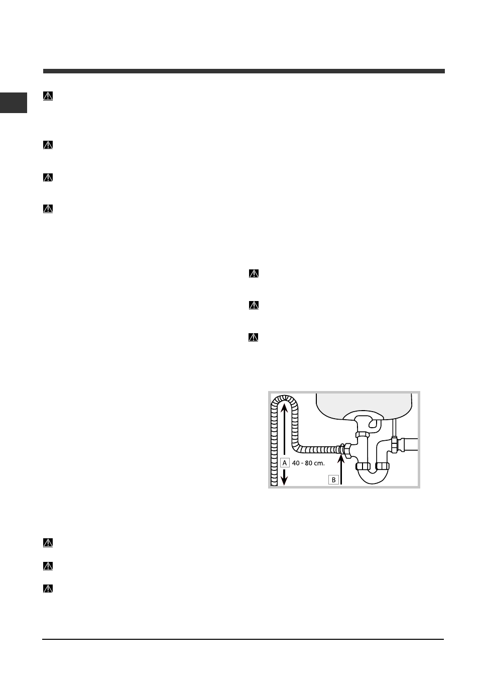 Installation, Positioning and levelling, Connecting the water and electricity supplies | Indesit DFP 2727 User Manual | Page 16 / 52