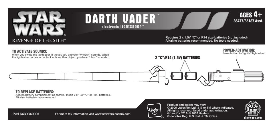 Hasbro 85187 User Manual | 2 pages