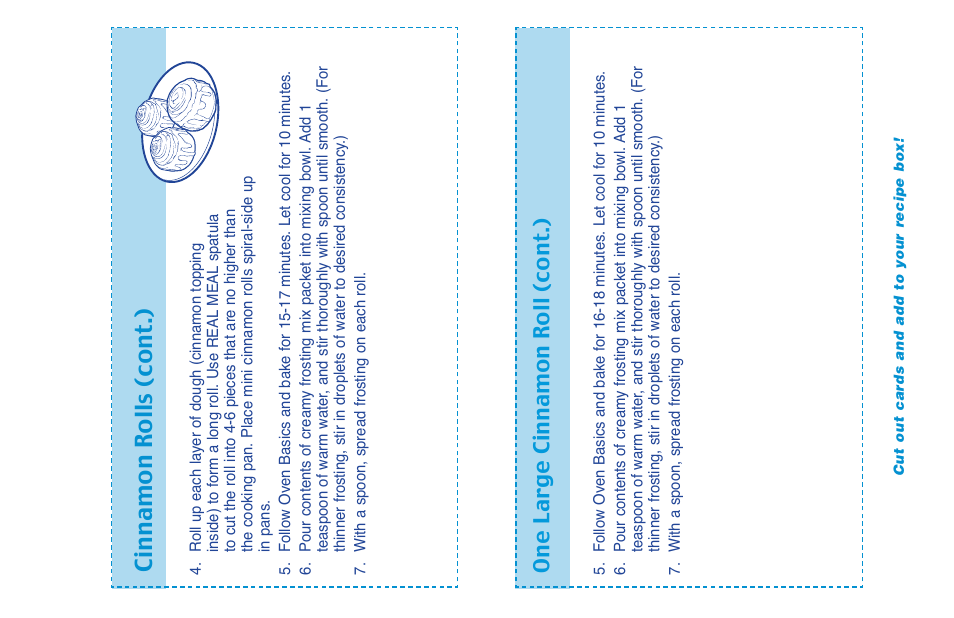 Cinnamon rolls (cont.), One large cinnamon roll (cont.) | Hasbro 65566/65715 User Manual | Page 4 / 4