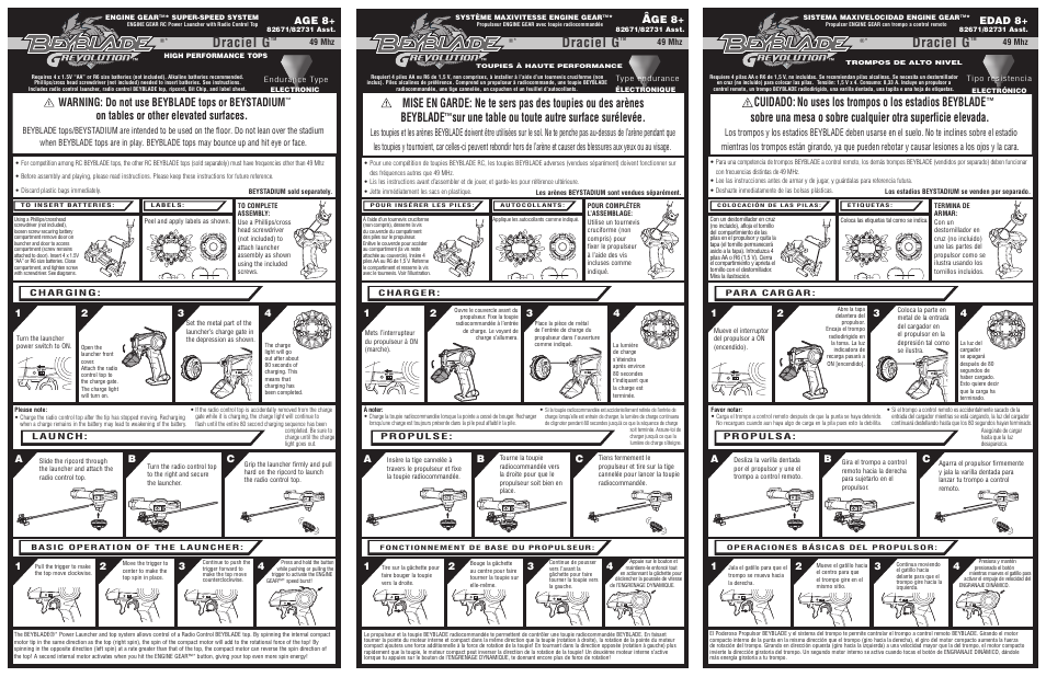 Hasbro BeyBlade Grevolution 82731 User Manual | 2 pages