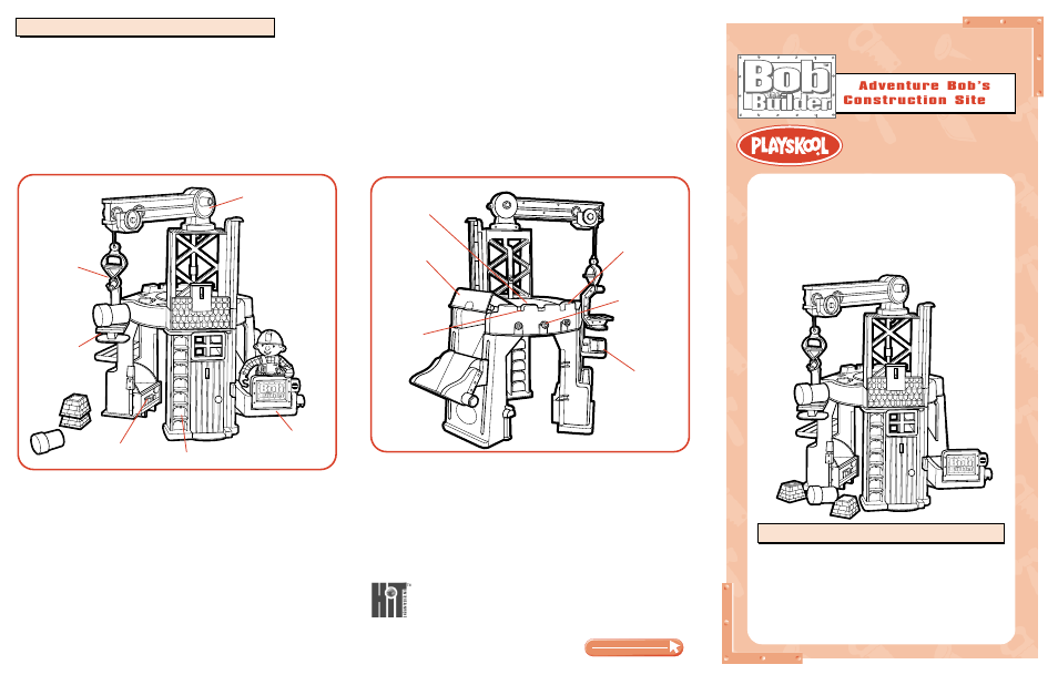 Hasbro Adventure Bob's Construction Site 6601 User Manual | 2 pages