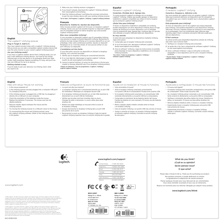 Hasbro Premier utilization Logitech Wireless Mouse M525 User Manual | Page 2 / 2