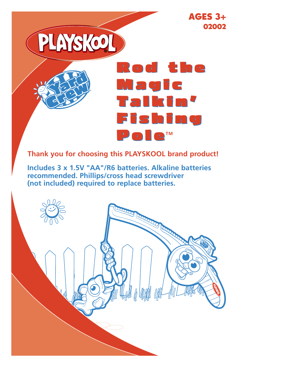 Hasbro R O D T H E M A G I C TA L K I N ' F I S H I N G P O L E 2002 User Manual | 4 pages