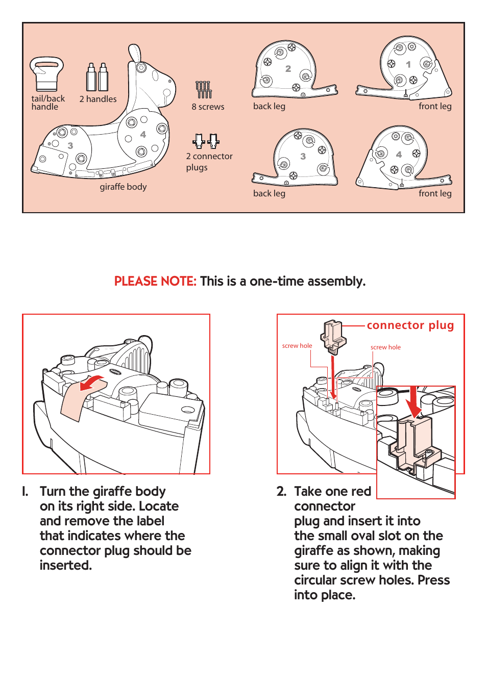 Assembly | Hasbro Busy Go & Grow Giraffe 09392 User Manual | Page 2 / 4