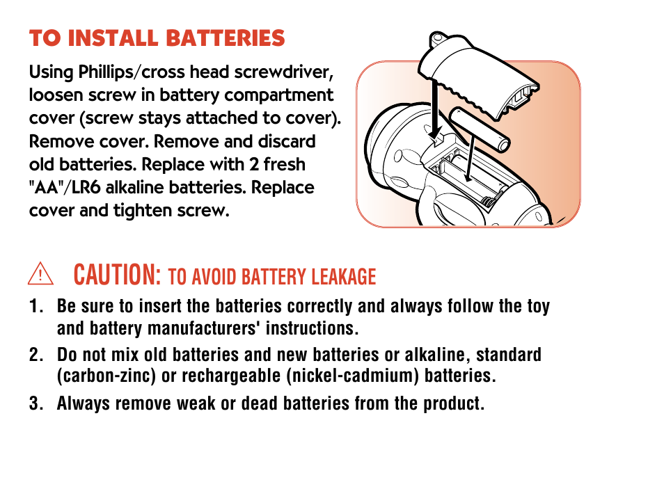 Caution | Hasbro Funglow 06573 User Manual | Page 2 / 4