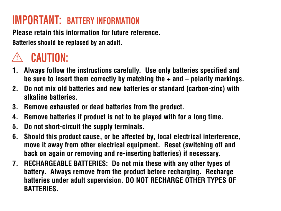 Important, Caution | Hasbro Funglow 06573 User Manual | Page 3 / 4