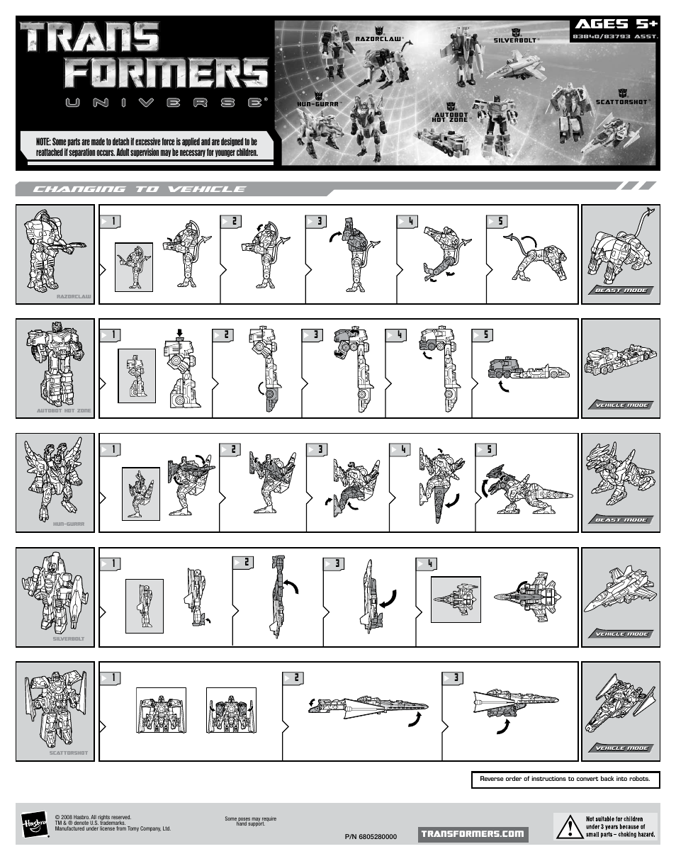 Hasbro 6805280000 User Manual | 1 page