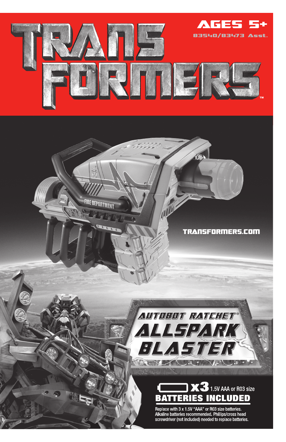 Hasbro Autobot Ratchet Allspark Blaster 6750370002 User Manual | 4 pages