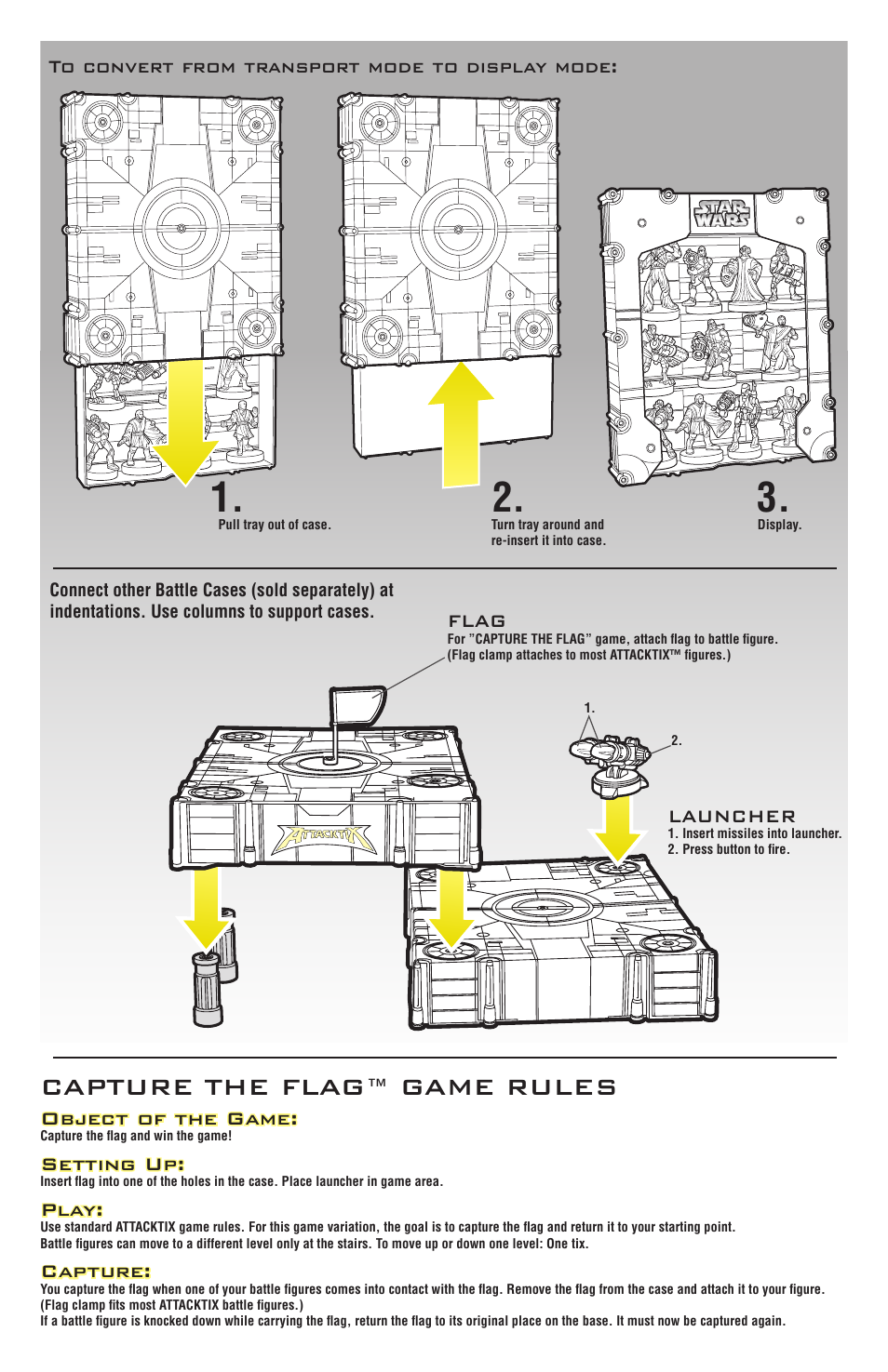 Capture the flag™ game rules | Hasbro Attacktix Battle Figure Game 68061 User Manual | Page 2 / 2