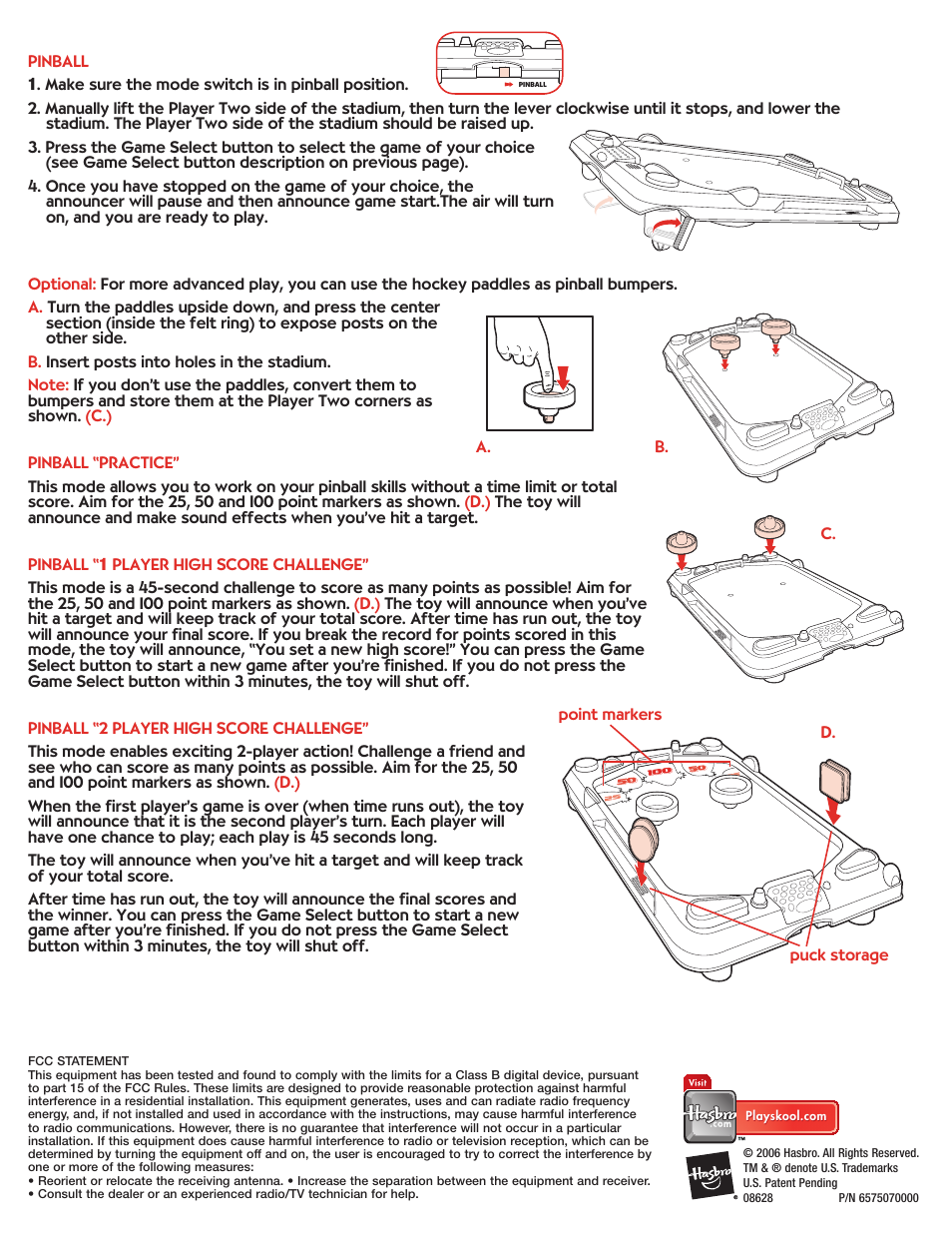 Hasbro Air-Powered Action Stadium 08628 User Manual | Page 4 / 4