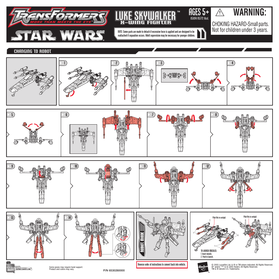 Hasbro Transformers 85772 Asst. User Manual | 1 page