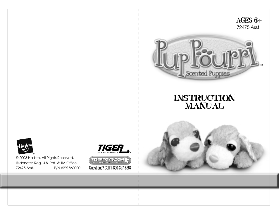 Hasbro Pup Pourri Barking Puppy 72475 User Manual | 4 pages
