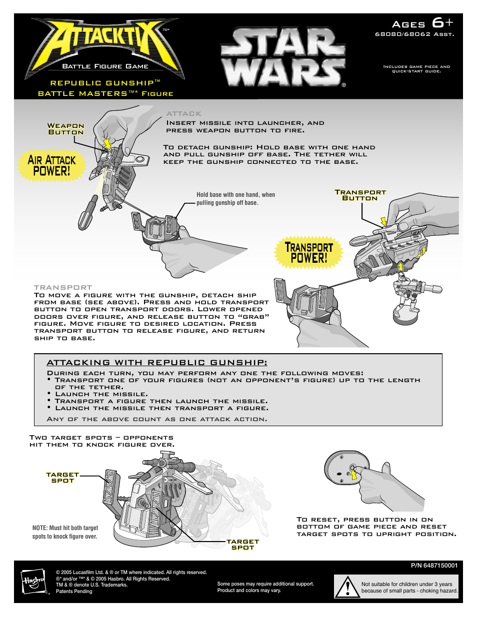 Hasbro Attacktix Battle Figure Game 68080 User Manual | 1 page
