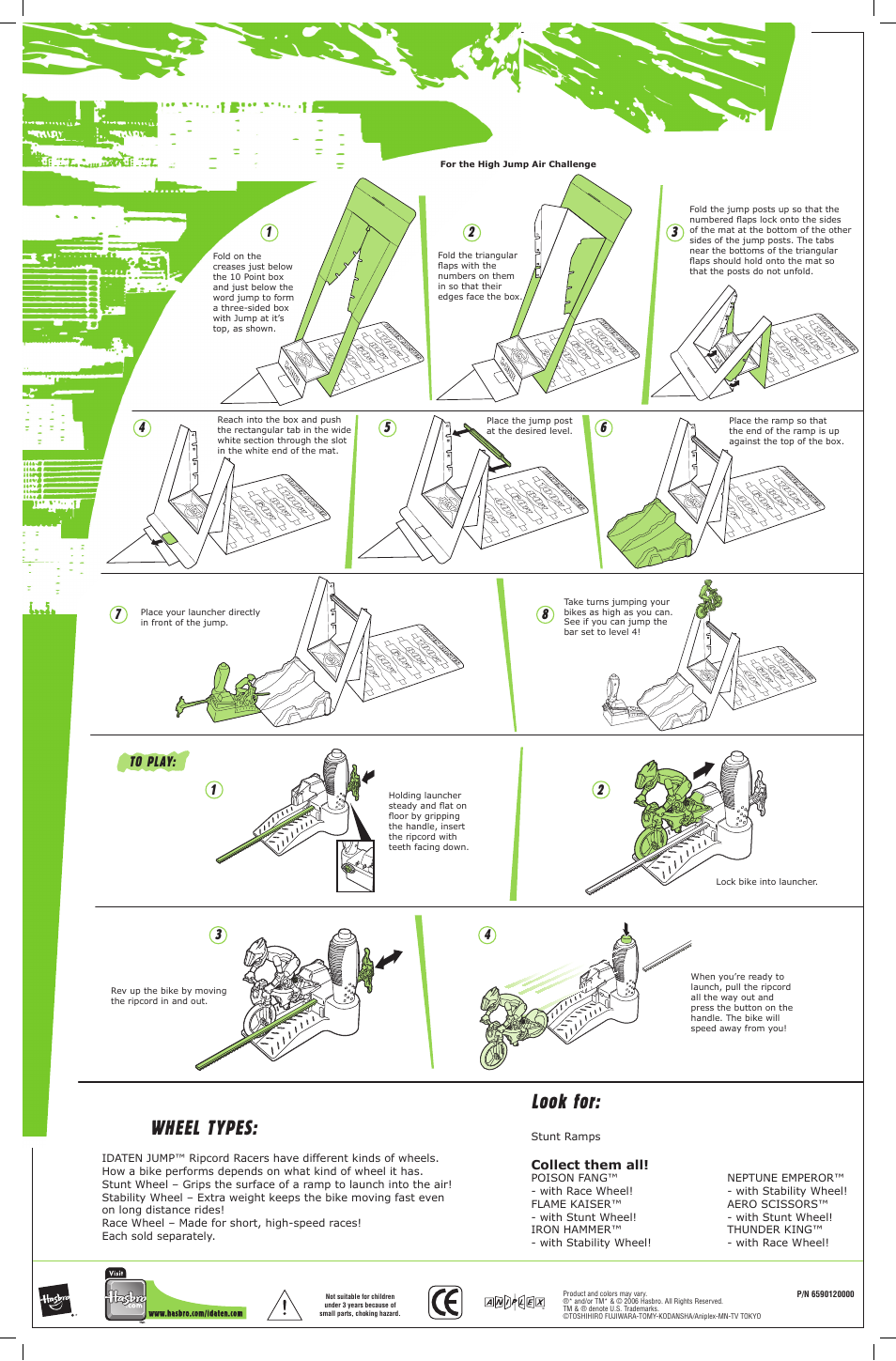 Look for, Wheel types | Hasbro Big Jump Challenge 77113/77026 User Manual | Page 2 / 2