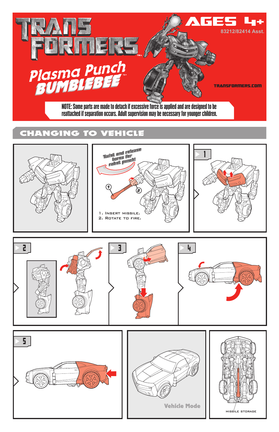 Hasbro 83212 User Manual | 2 pages