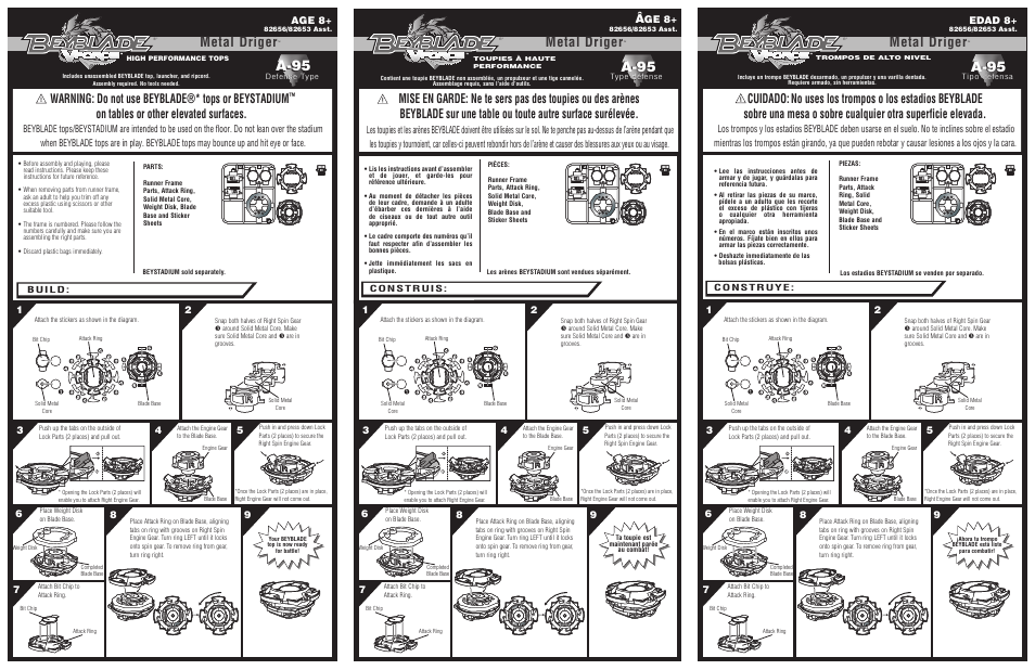Hasbro Beyblade Metal Driger 82656 User Manual | 2 pages