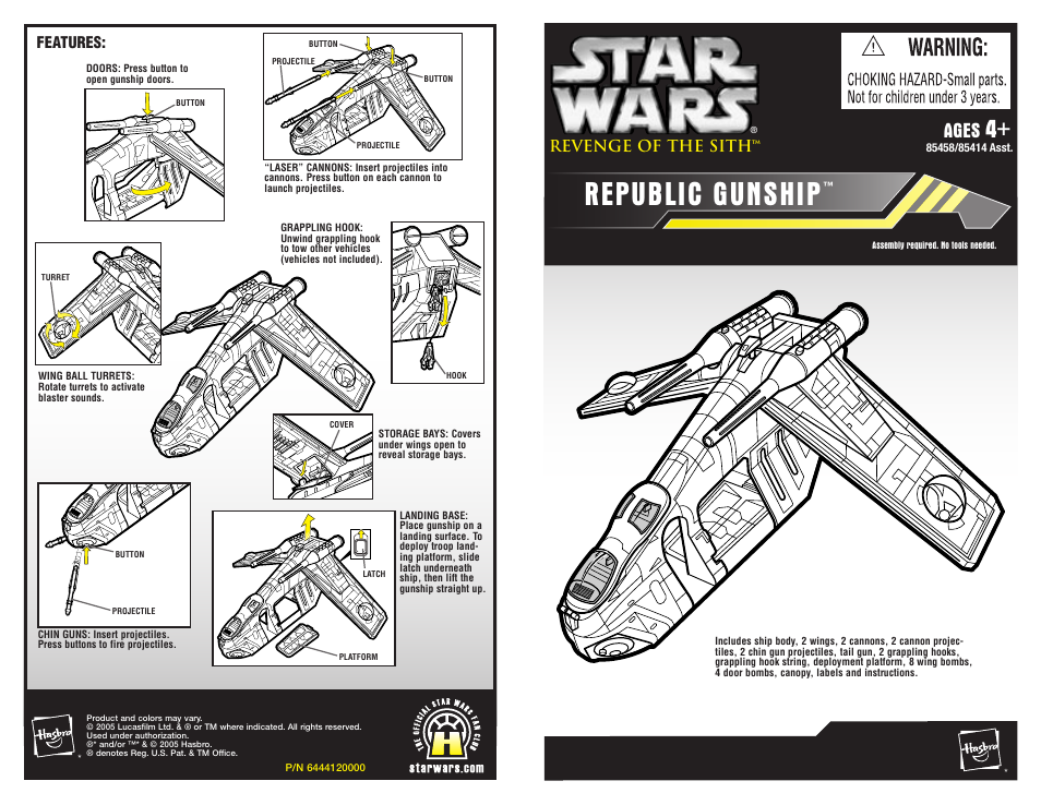 Hasbro 85458 User Manual | 2 pages