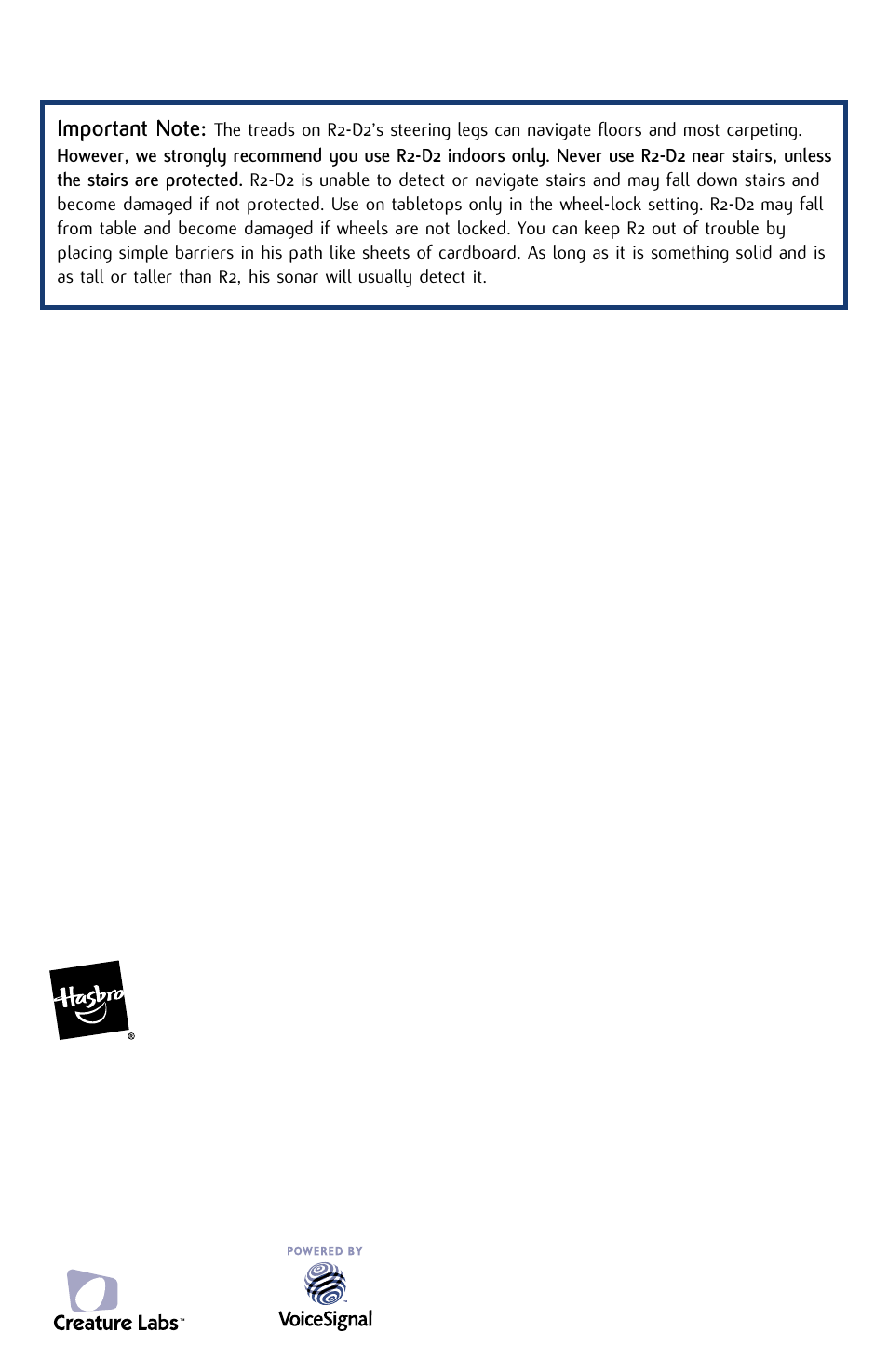Fcc statement | Hasbro R2-D2 84895 User Manual | Page 16 / 16