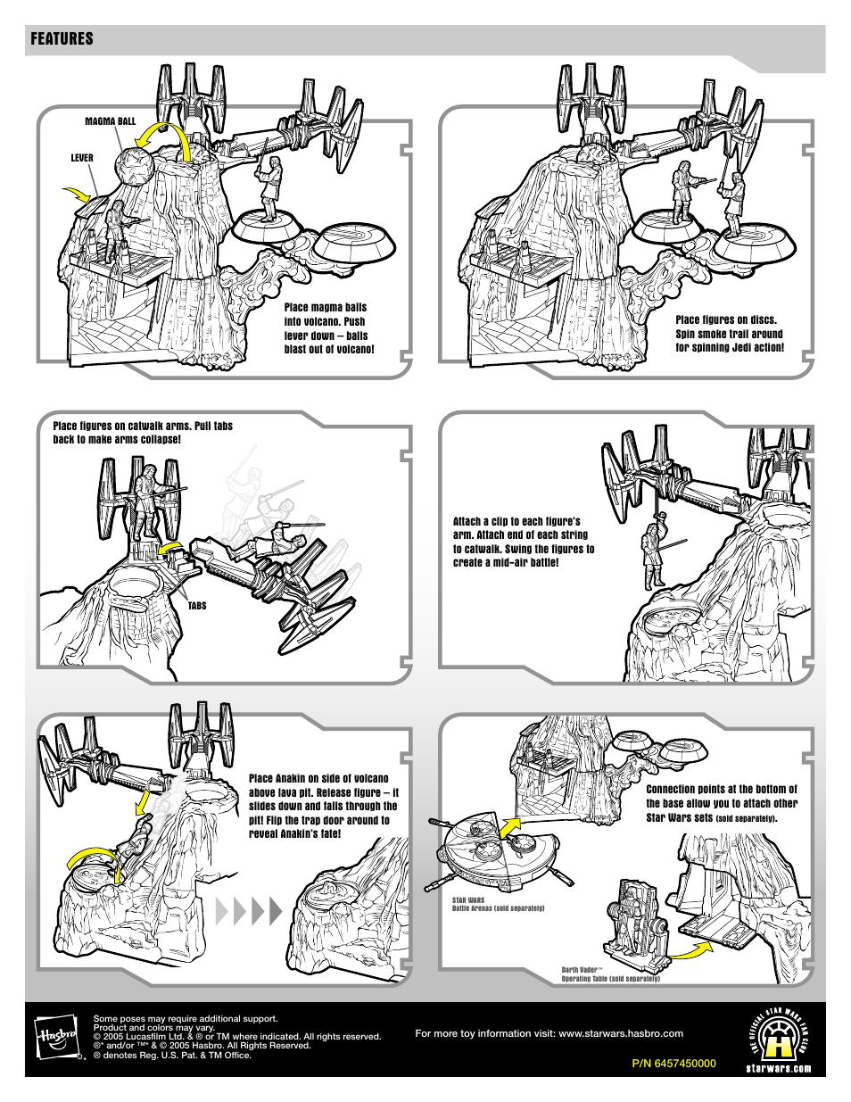 Features | Hasbro Mustafar Final Duel Playset 85243 User Manual | Page 2 / 2