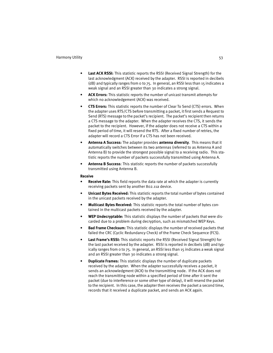Harmony House 802.11a User Manual | Page 53 / 76