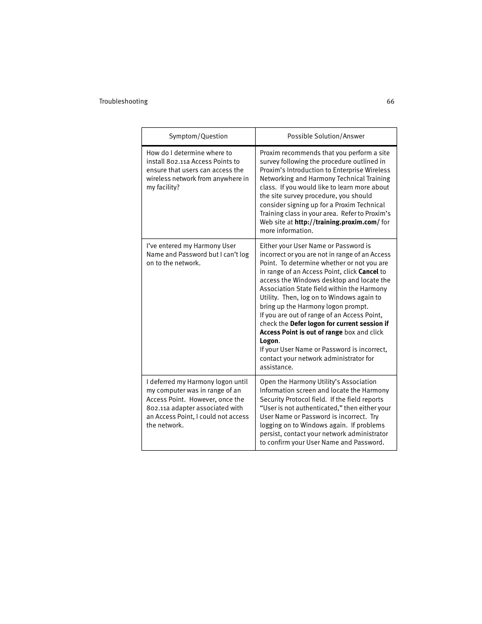 Harmony House 802.11a User Manual | Page 66 / 76