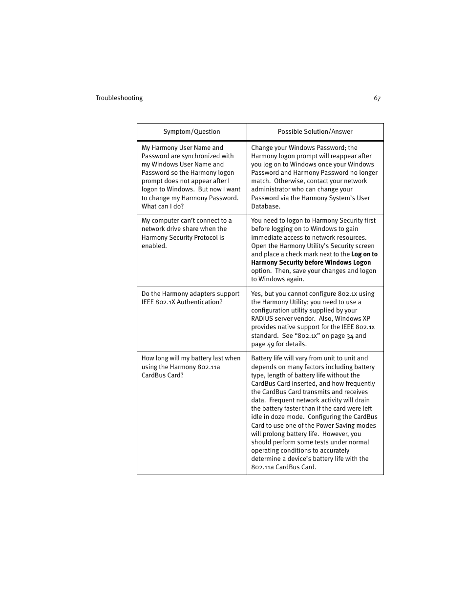 Harmony House 802.11a User Manual | Page 67 / 76