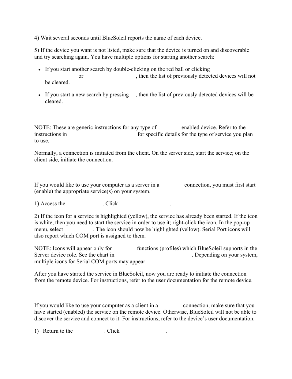 Establish connection, Start the service, Initiate the connection | 4 establish connection | HiFi Works BlueSoleil User Manual | Page 11 / 47